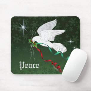 White Dove Mouse Pad
