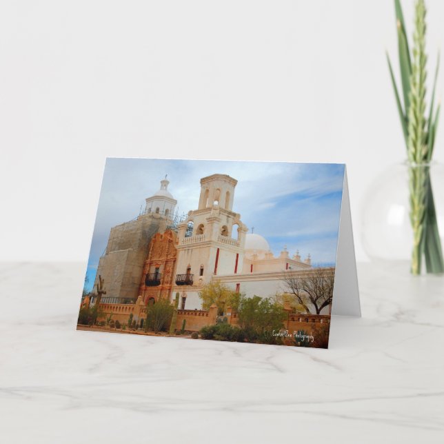 White Dove of the Desert San Xavier Arizona Thank You Card (Front)