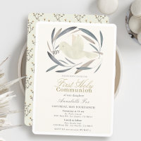 White Dove Olive Branch First Holy Communion