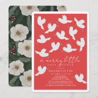 White Dove Olive Branch Merry Little Baby Shower