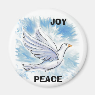 White Dove, PEACE, JOY Magnet