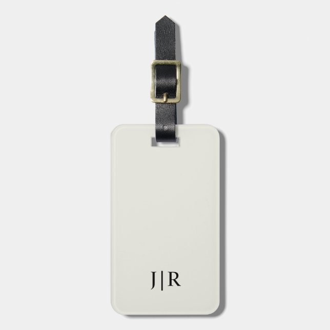 White Dove Solid Colour Luggage Tag (Front Vertical)