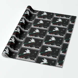White Dove Spreading Peace On Earth Wrapping Paper