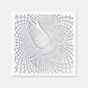 White Dove Standard Cocktail Paper Napkins