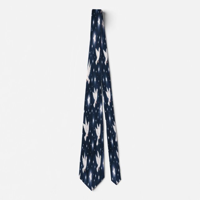White Doves and Stars Tie (Front)