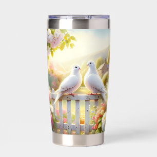 White Doves Cottage Garden Insulated Tumbler