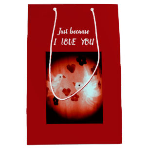 White Doves I Love You Medium Gift Bag