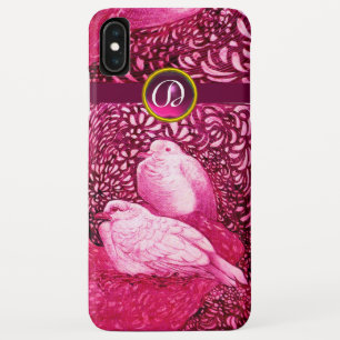 WHITE DOVES IN PINK FUCHSIA MONOGRAM Case-Mate iPhone CASE