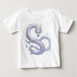 White Dragon Art Mythical Fantasy Aesthetic Or Baby T-Shirt