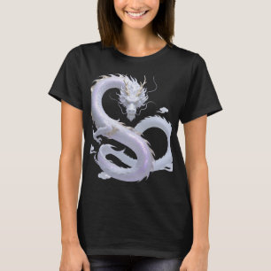 White Dragon Art Mythical Fantasy Aesthetic Or T-Shirt