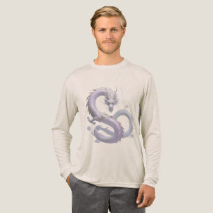White Dragon Art Mythical Fantasy Aesthetic Or Tri-Blend Shirt