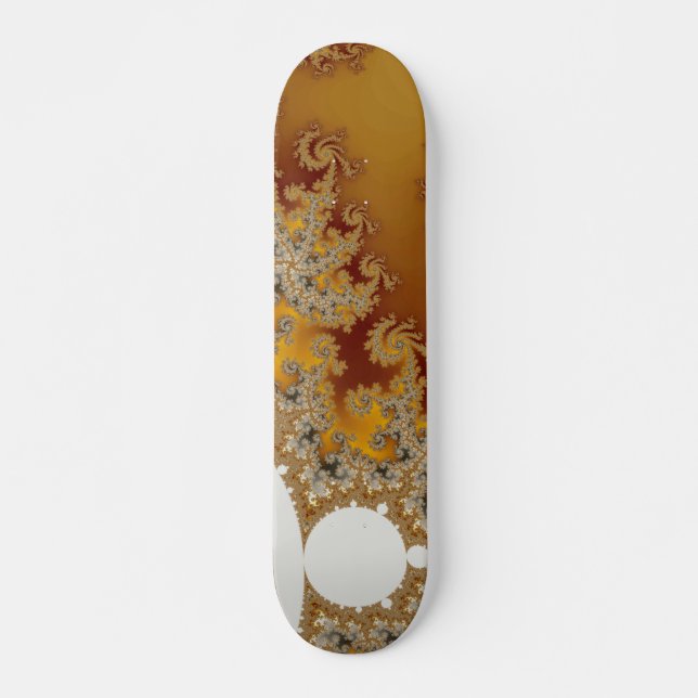 White Dragon - Fractal Art Skateboard (Front)