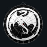 White Dragon gold dartboard<br><div class="desc">White Dragon dartboards are for darts players who are fantasy fans, roleplay gamers, Renaissance Fairs, Mediaeval reenactors, Sword & Sorcery, pagans, dragon collectors, martial artists, cosplayers, and people who simply like dragons. White Dragon is Steamy Raimon original tribal art.</div>