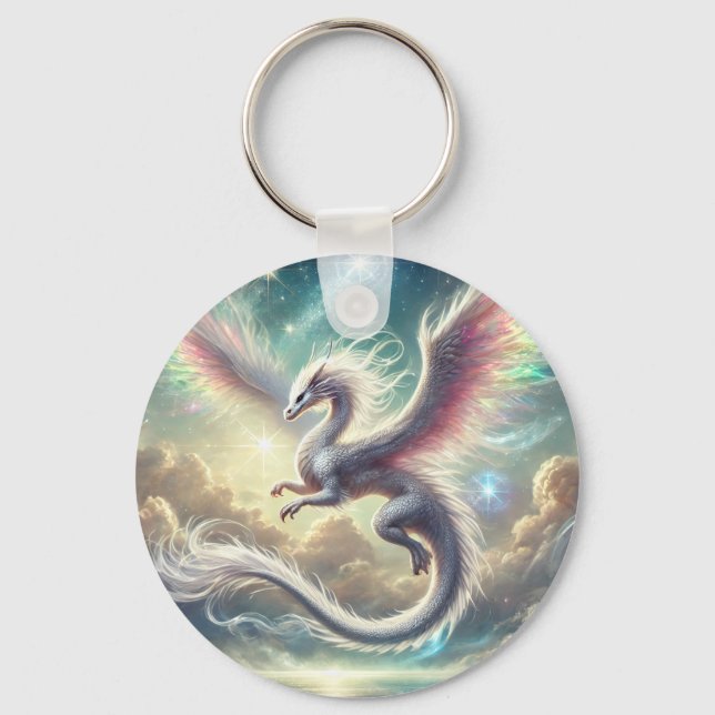 White Dragon Key Ring (Front)