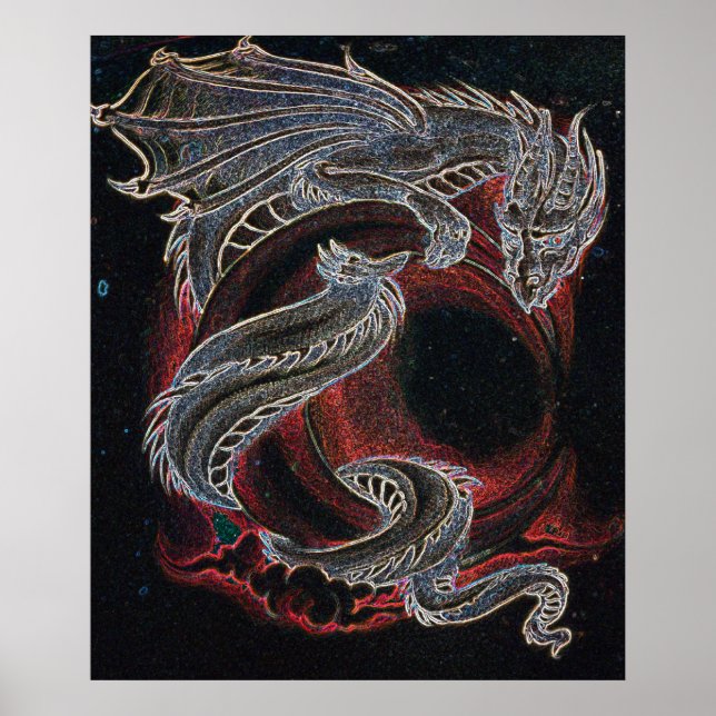 White Dragon Red Moon Poster (Front)