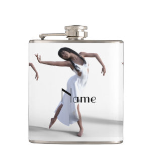 White Dress Dancer Thunder_Cove Hip Flask
