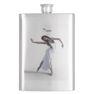 White Dress Dancer Thunder_Cove Hip Flask