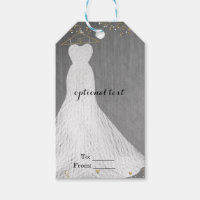 White Dress Gold Hanger Bridal Shower Party Favour