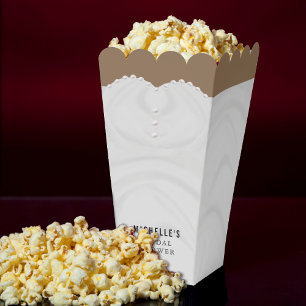 White Dress Wedding Bridal Shower Brown Favour Box