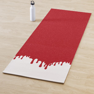 White Drip Statement Yoga Mat – Customisable