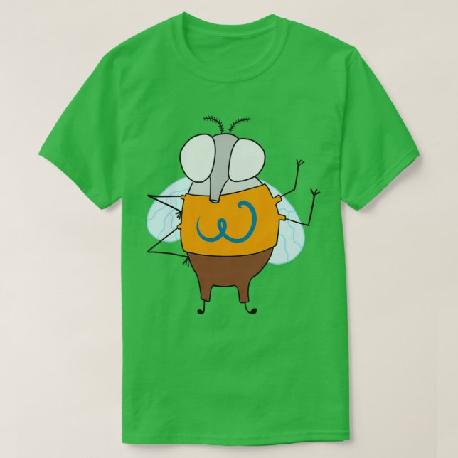 White Drosophila Mutant T-Shirt (Design Front)