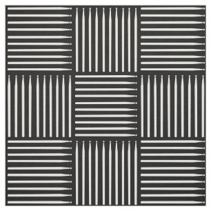 White Drum Stick Crosshatch  Fabric