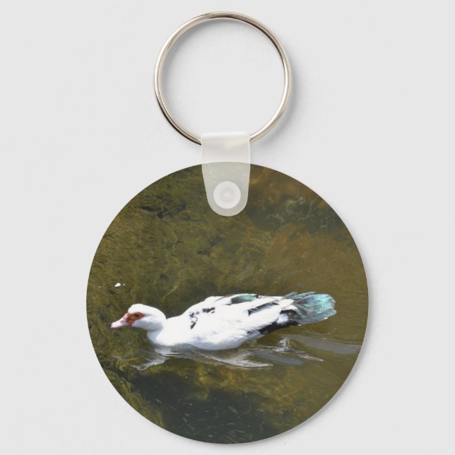 White Duck Key Ring (Front)