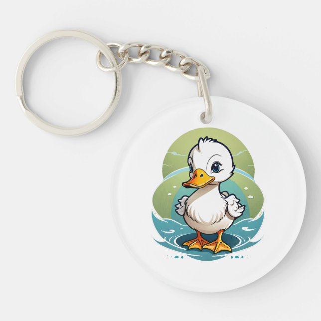 white-duck key ring (Front)