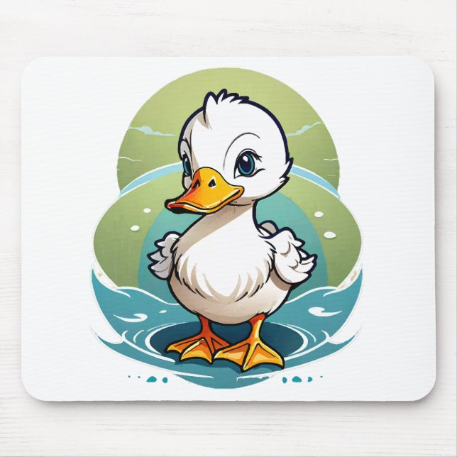white-duck mouse pad (Front)