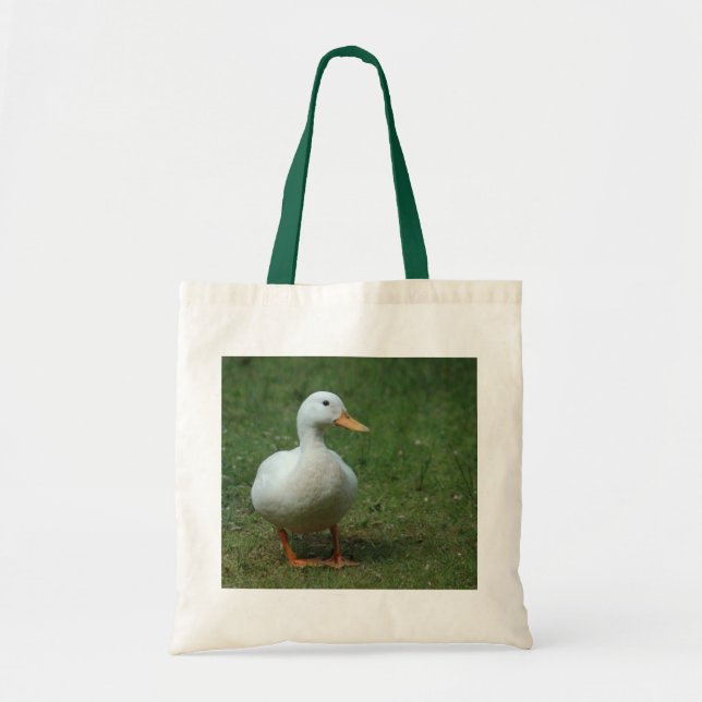 White Duck on White/Green Bag (Front)