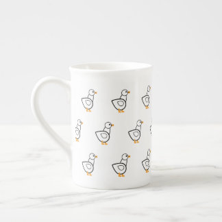White Duck Pattern Bone China Mug