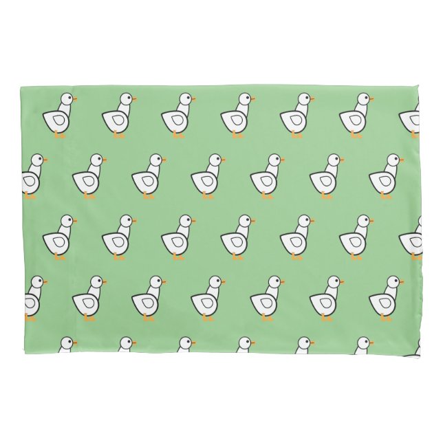 White Duck Pattern Pillowcase (Front)