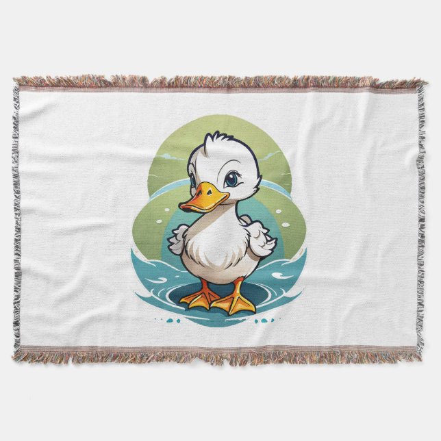 white-duck throw blanket (Front)
