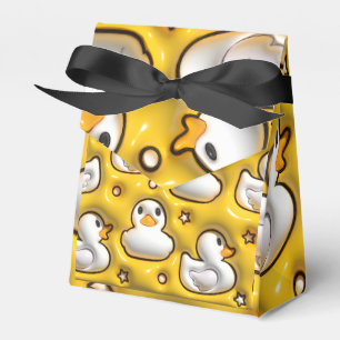 White Ducks On A Yellow Background Favour Box