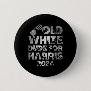 White Dude For Harris Kamala Harris 2024 President 6 Cm Round Badge
