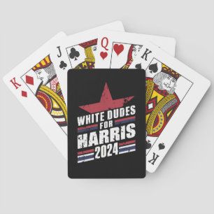 White Dudes For Kamala Harris 2024 Playing Cards