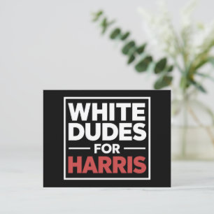 White Dudes For Kamala-Harris For 2024 President Postcard