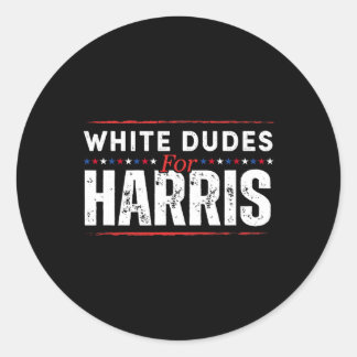 White Dudes For Kamala Harris Mens  Classic Round Sticker