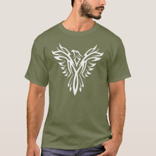 White Eagle Aquila Tribal Tattoo Design T-shirt
