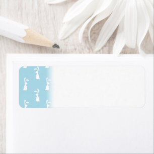 White Easter Bunny Rabbit Ears Pastel Blue Spring