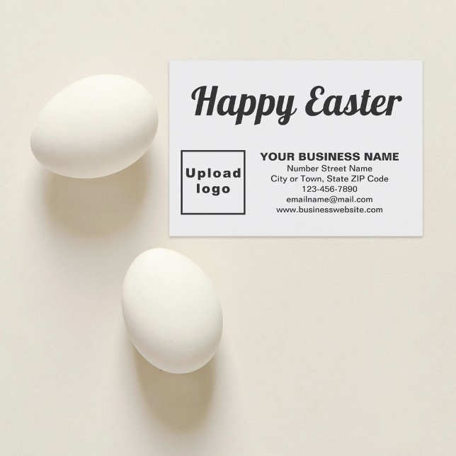 White Easter Business Flat Greeting Card (White Easter business flat greeting card)