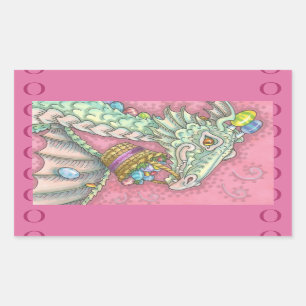 WHITE EASTER EGG DRAGON FANTASY STICKERS Sheet