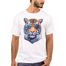 White Editable Man T-Shirt With TIGER 🐯