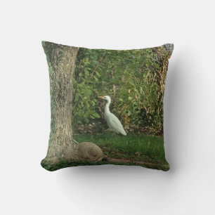 White Egret Cushion
