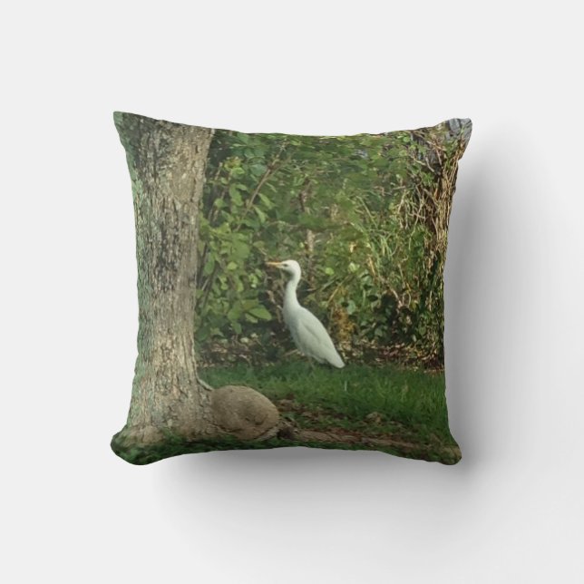White Egret Cushion (Front)