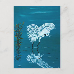 WHITE EGRET POSTCARD