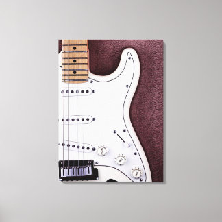 White Electric Guitar 2 Canvas Print
