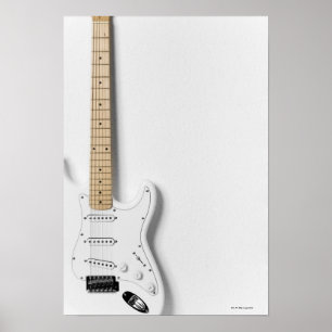 White Electric Guitar 3 Poster