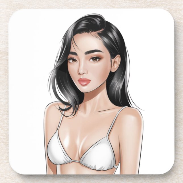 White Elegance Coaster (Front)