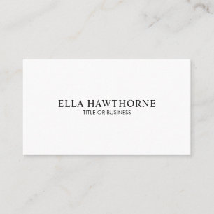 White Elegant Black Modern Business Card